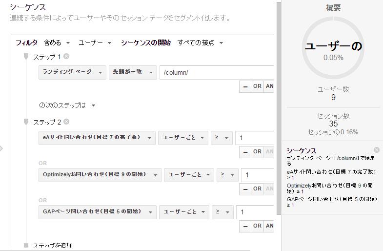シーケンスGoogleアナリティクス
